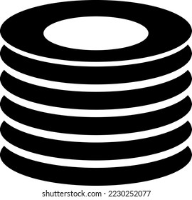 plates, dishes icon, vector, design trendy on white background..eps
