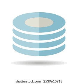 Plates, dishes vector icon. Kitchen appliance. Graph symbol for cooking web site design, logo, app, UI