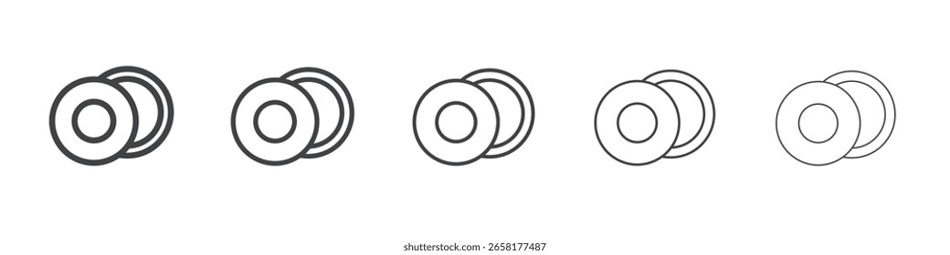 Icono de placas Símbolo de ilustración delgada plana