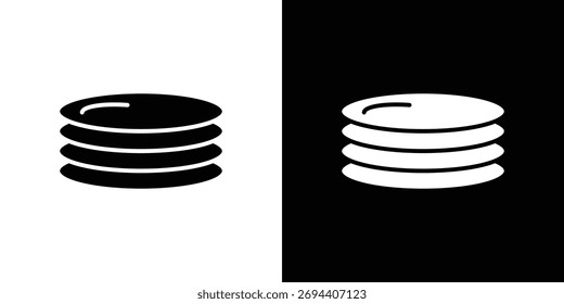 Diseño de elemento de ilustración de icono de placas. iconos de glifo negro