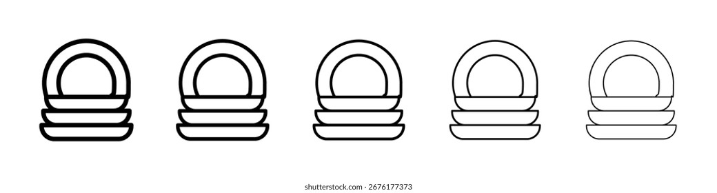 Icono de placas para concepto móvil y Diseño web.