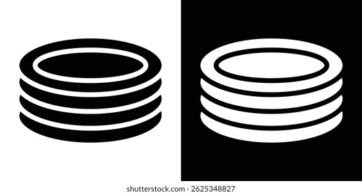 Plates icon simple line vector. Symbol, logo.