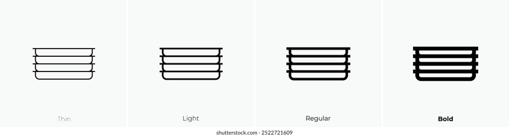 plates icon. Thin, Light Regular And Bold style design isolated on white background