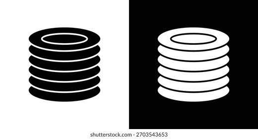 Icono de Placas. Ilustración vectorial. Diseño plano.