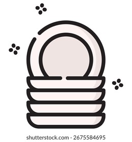 Placas Icono de Vector moderno – Plantilla de símbolo de ilustración mínima para el diseño de interfaz de usuario de App móvil de Web