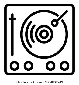 Plates music icon. Outline plates music vector icon for web design isolated on white background