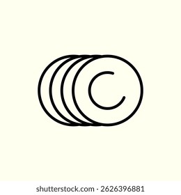 Plates stack icon. Stack of clean dinner plates. restaurant business concept, vector illustration