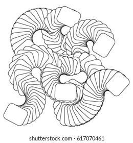 Plates stacked in large numbers as vector.