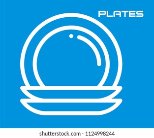 PLATES VECTOR ICON 