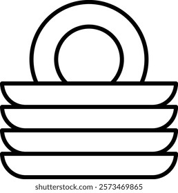 Plates vector icon. Can be used for printing, mobile and web applications.