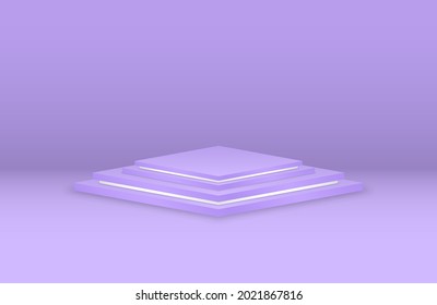 Plataforma para la ceremonia de entrega de premios y presentación de productos. Pedestal para ganadores.
