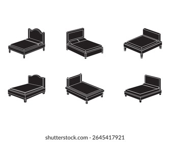 platform bed icon silhouette vector illustration

