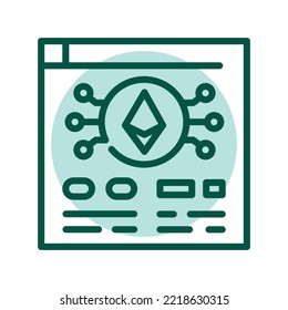 Icono de la línea negra de la plataforma. Dinero virtual. Pictograma para página web.