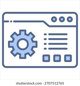 Ilustración vectorial de icono azul de plataforma