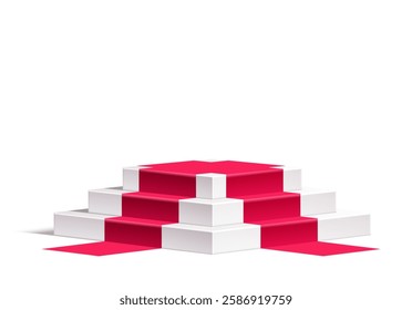 Platform or empty pedestal. Podium for product. Vector