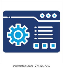 Estilo de icono azul plano de plataforma