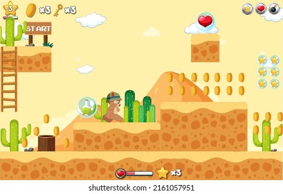 Plattformspiel-Hintergrund-Vorlage