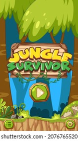 Platform game user interface design illustration