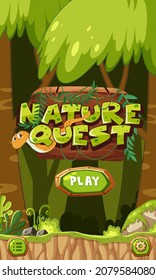 Platform game user interface design illustration