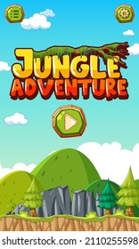 Platform game user interface design illustration