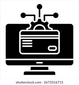 Ilustração do vetor de ícone de glifo da plataforma