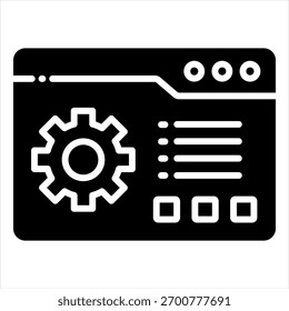 Platform Glyph Icon Vector Illustration