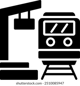 Platform Glyph Vector Icon Design