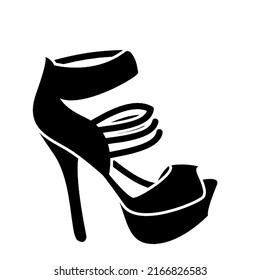 Platform Heels Icon Silhouette For Woman