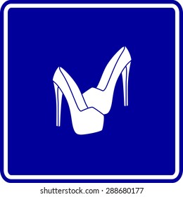 platform high heels shoes sign