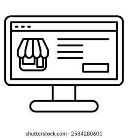 Platform icon design Line style.