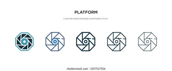platform icon in different style vector illustration. two colored and black platform vector icons designed in filled, outline, line and stroke style can be used for web, mobile, ui