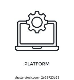 Platform Icon Outline Style. Vector Illustration For Graphic Design