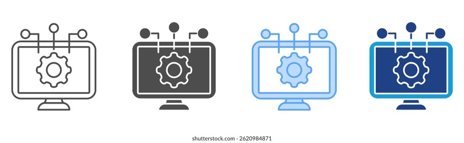 Platform Icon Set Multiple Style Collection