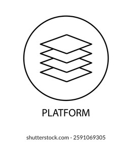 platform icons  symbol vector elements for infographic web