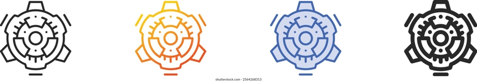 platform icon.Thin Linear, Gradient, Blue Stroke and bold Style Design Isolated On White Background