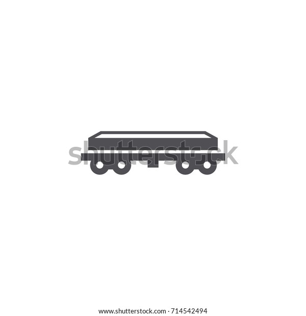 Platform logistics\
cargo train car vector\
icon