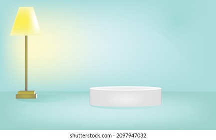 platform mock up scene. geometry podium shape for display product, present and advertising. 3D rendering