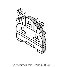 platform on parade isometric icon vector. platform on parade sign. isolated symbol illustration