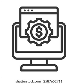 Platform Outline Icon Vector Illustration