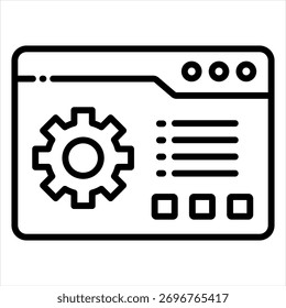 Platform Outline Icon Vector Illustration