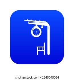 Platform railway icon blue vector isolated on white background