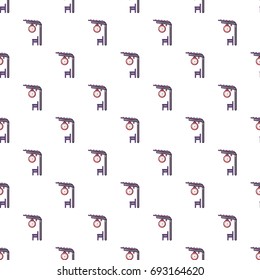 Platform railway pattern in cartoon style. Seamless pattern vector illustration