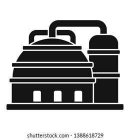 Platform refinery plant icon. Simple illustration of platform refinery plant vector icon for web design isolated on white background