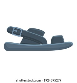 Platform sandals icon. Cartoon of platform sandals vector icon for web design isolated on white background