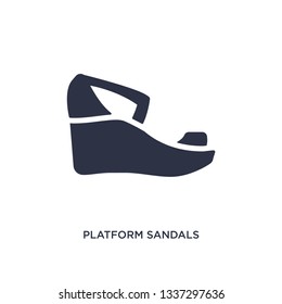 platform sandals isolated icon. Simple element illustration from clothes concept. platform sandals editable logo symbol design on white background. Can be use for web and mobile.