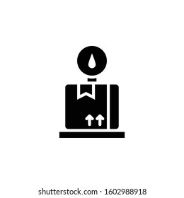 Platform Scale Glyph Style Illustration. vector symbol.