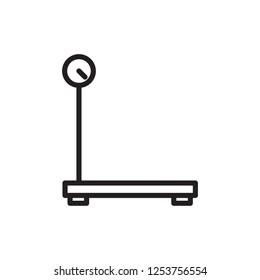platform scale icon vector design line style