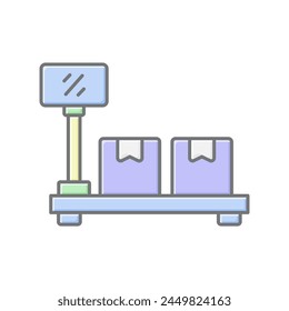 Platform Scale icon, scale, weighing, measurement, weight, editable vector, pixel perfect, illustrator ai file