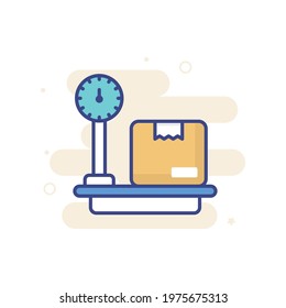 Platform Scale vector filled outline icon style illustration. EPS 10 File