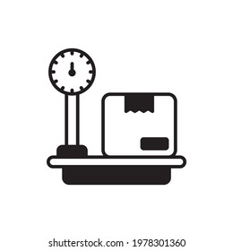 Platform Scale vector Solid icon style illustration. EPS 10 File